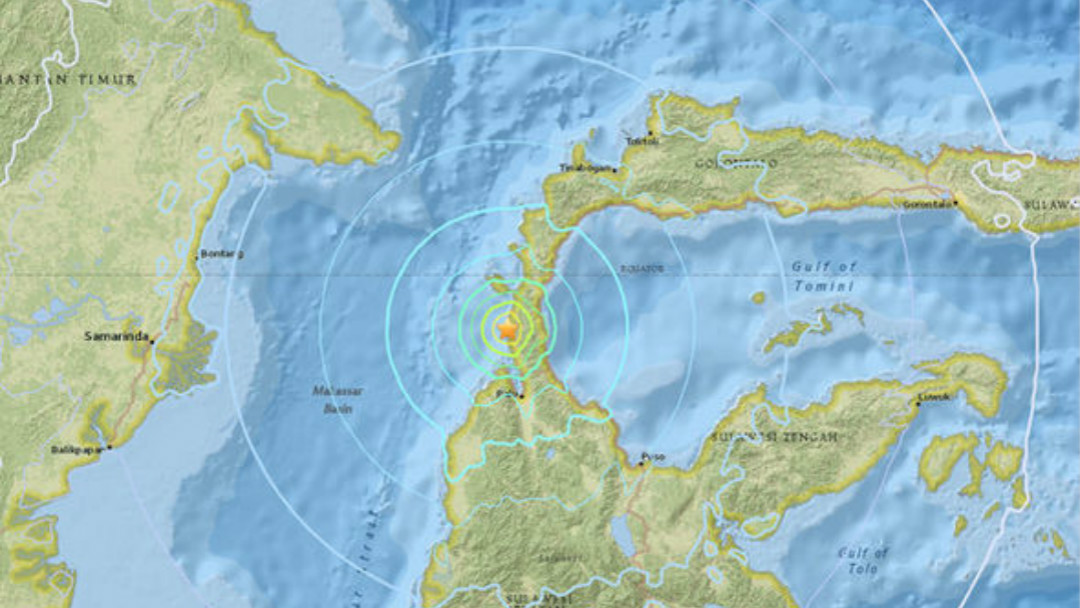 气候和地球物理局消息,当地时间28日下午,印尼中苏拉威西省(sulawesi)