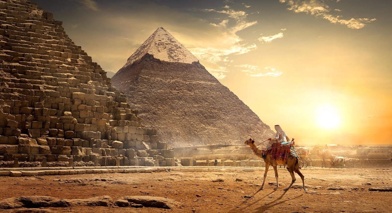 pyramids-giza-egypt-camel-rider-khufu-great-pyramid-shutterstock