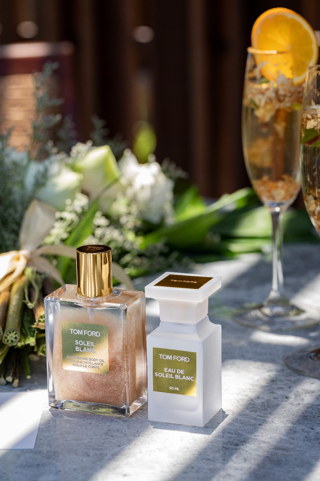 tom ford 璀璨流光香氛身体油&soleil blanc香水